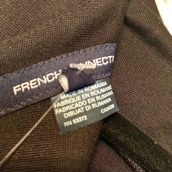 French Connection Jersey, Faux-Leather Peplum Top - Picture 7 of 7